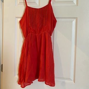 Red summer dress